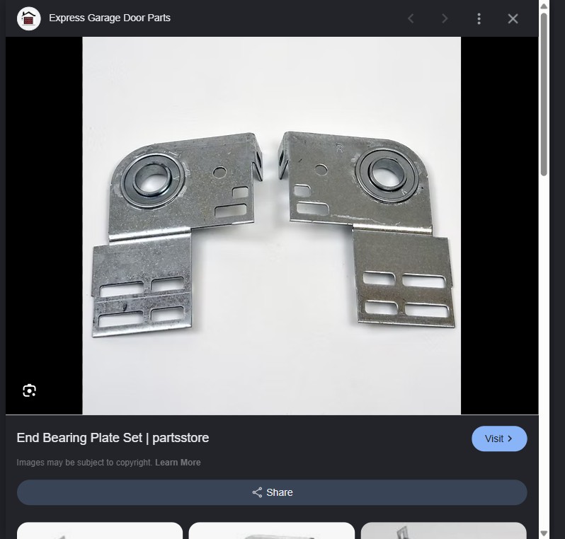 End bearing plate set